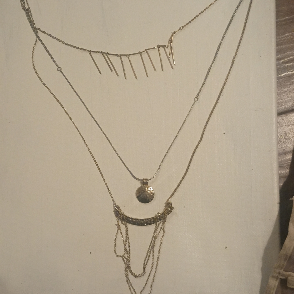 Elegant Gold and Silver Layered Necklace